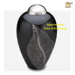 Elegant Leaf Midnight (Adult) Urn