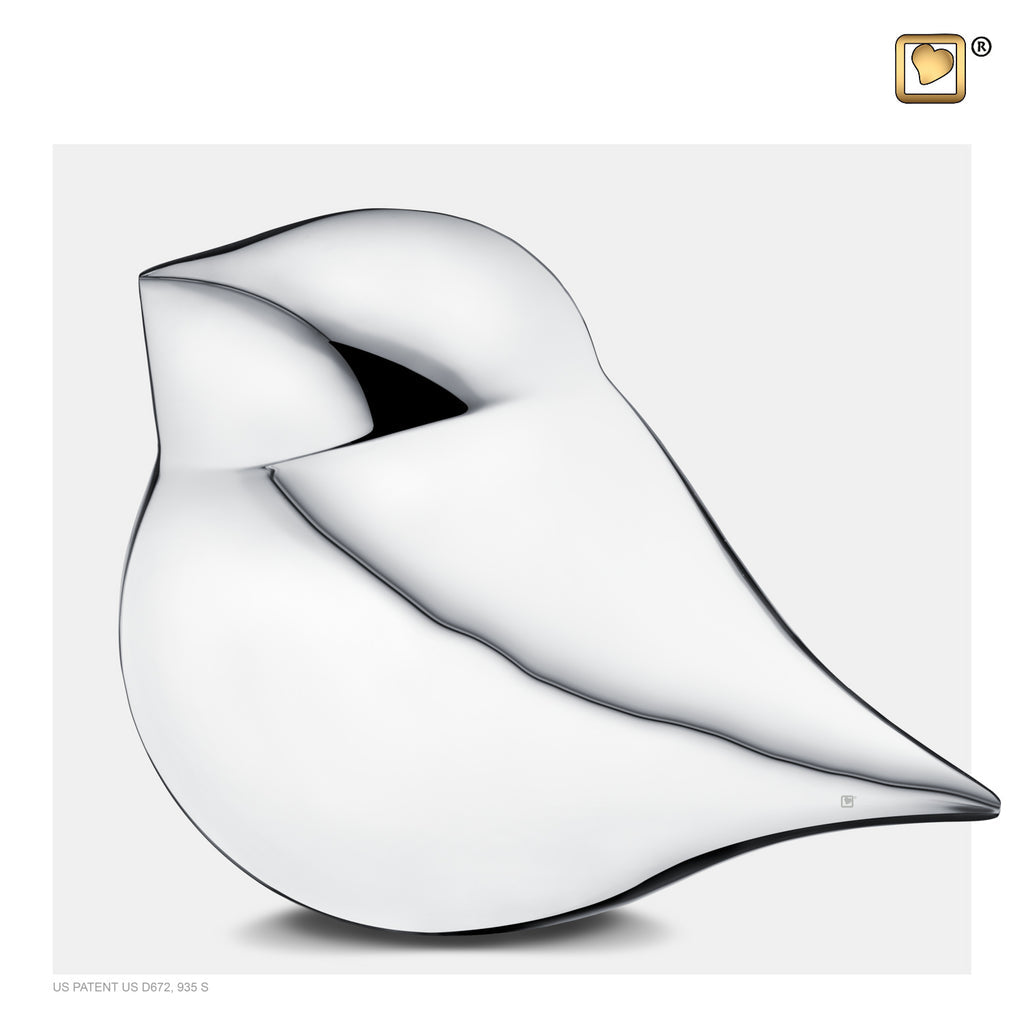 Silver SoulBird™ Male (Adult) Urn