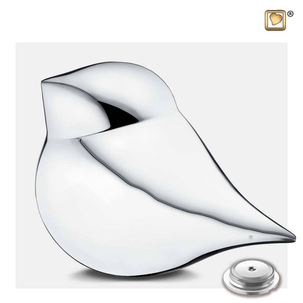 Silver SoulBird™ Male (Adult) Urn