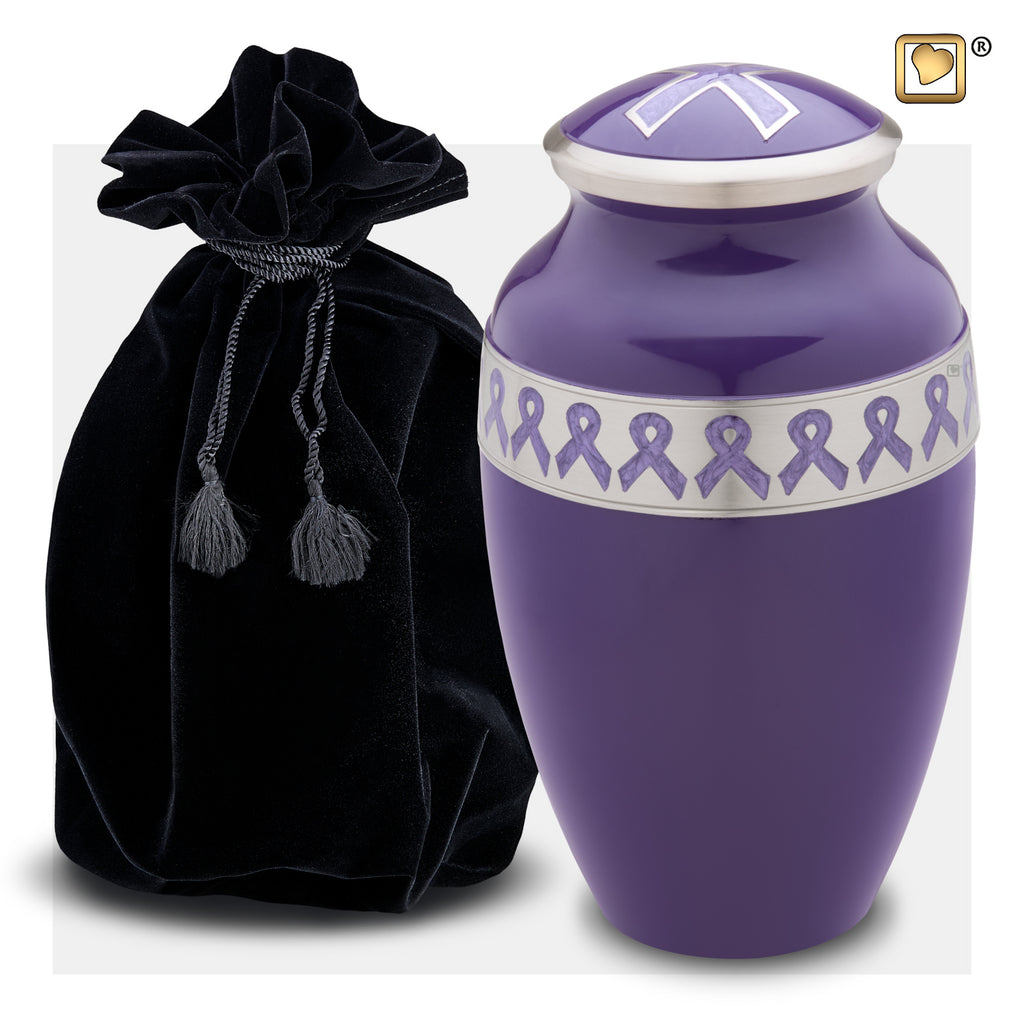 Awareness Purple (Adult) Urn and bag