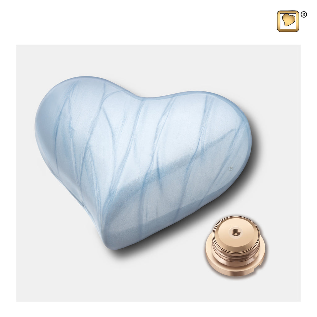 Pearl Blue (Keepsake Heart) Urn