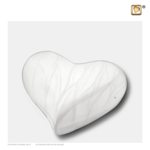 Pearl White (Keepsake Heart) Urn