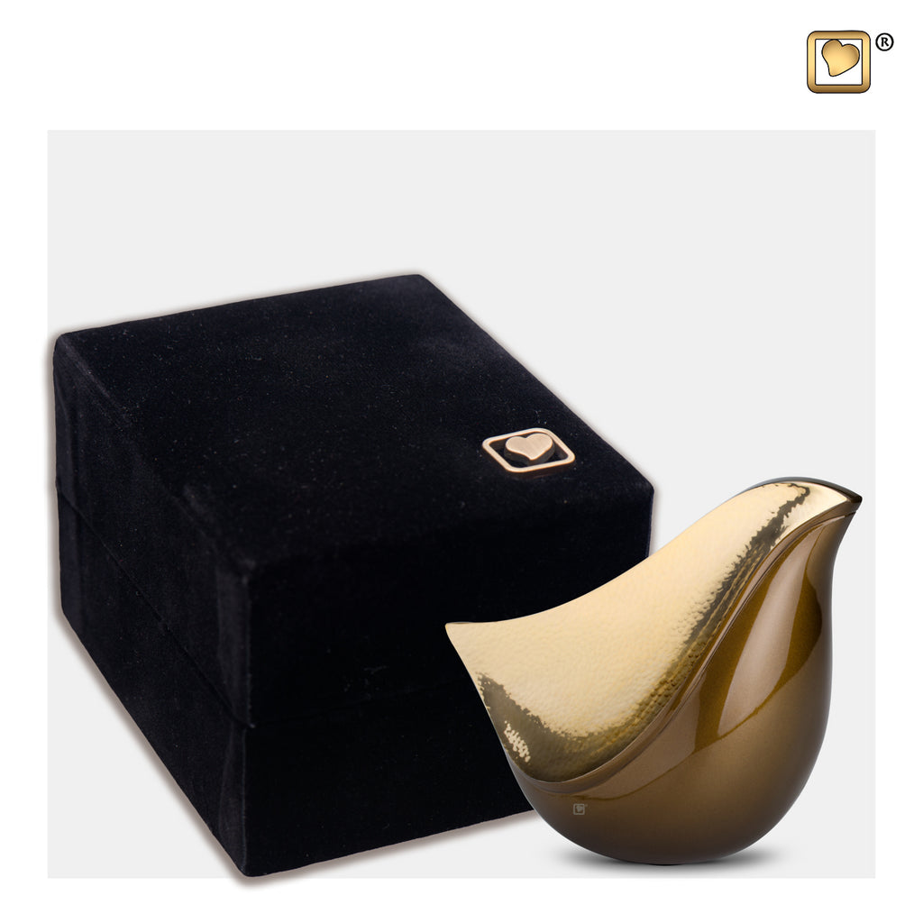 LoveBird™ Bronze (Keepsake) Urn and box