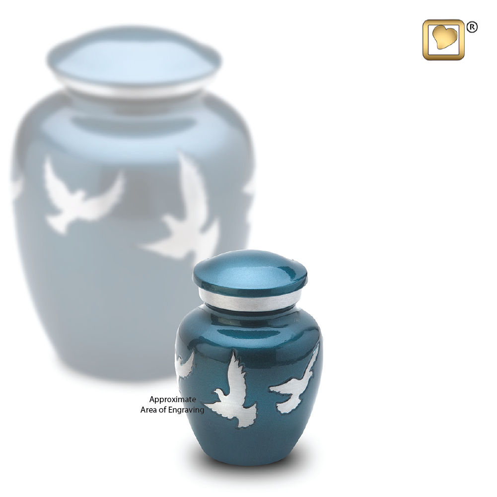 Divine Flying Doves (Keepsake) Urn engraved