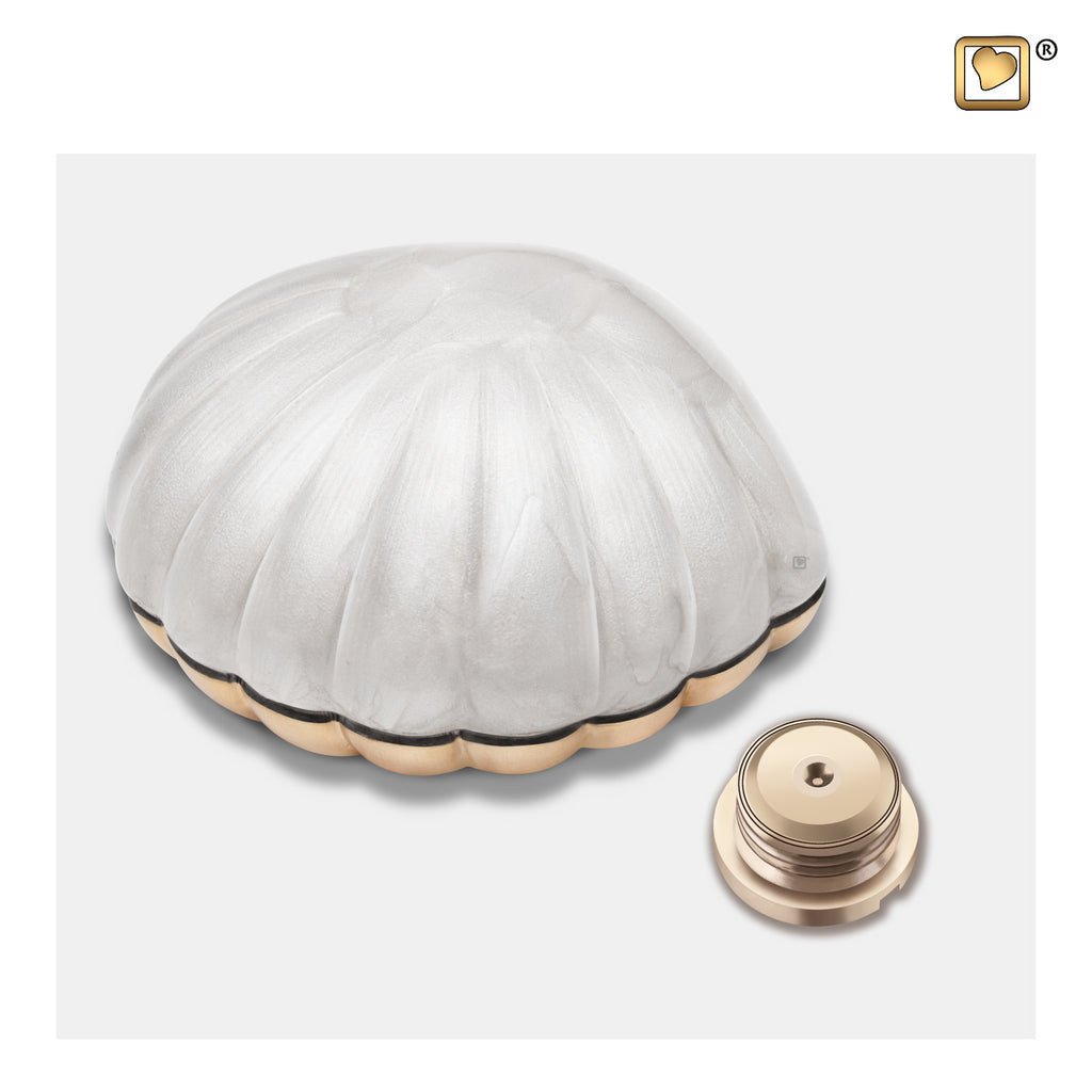 Pearl White (Keepsake Clam) Urn