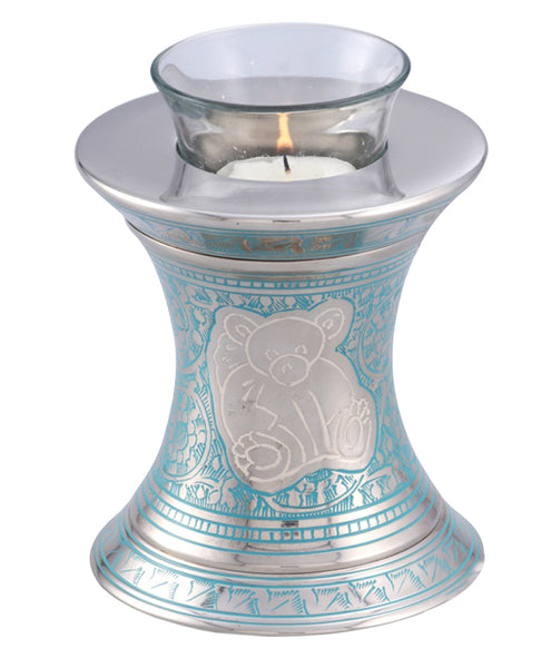 Tealight Teddy Blue Urn