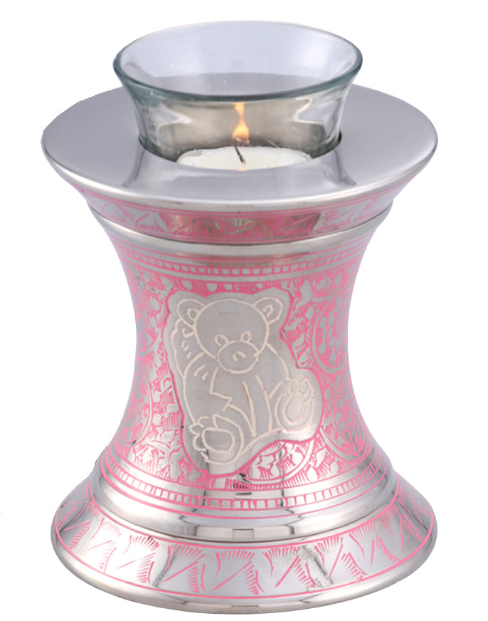 Tealight Teddy Pink Urn