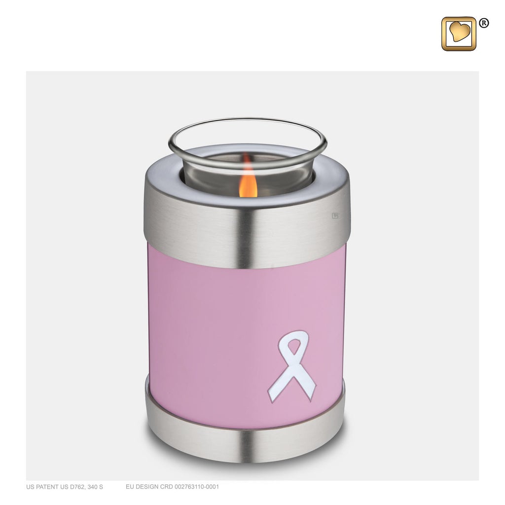 Awareness Pink Tealight Urn