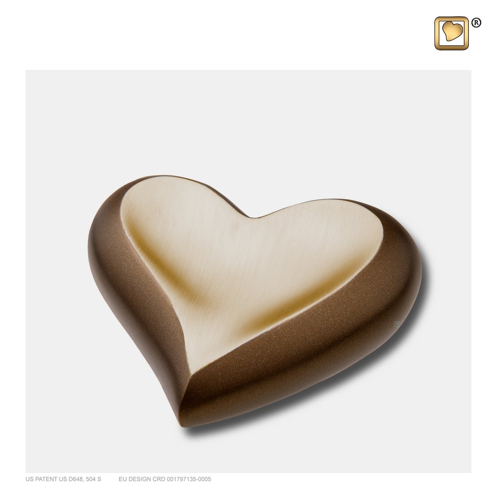 Chestnut/Auburn Gold (Keepsake Heart) Urn