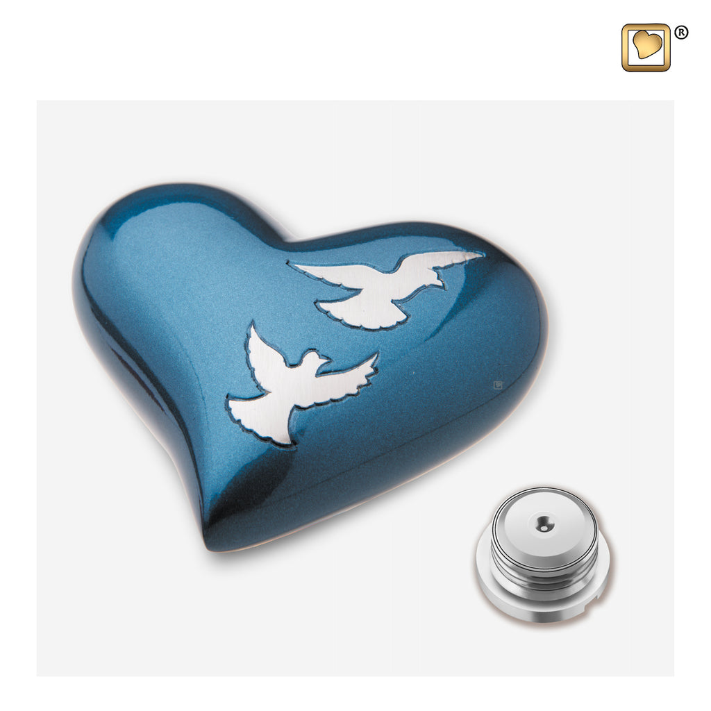 Divine Flying Doves (Keepsake Heart) Urn