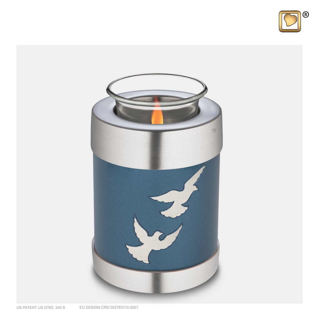 Divine Flying Doves Tealight Urn