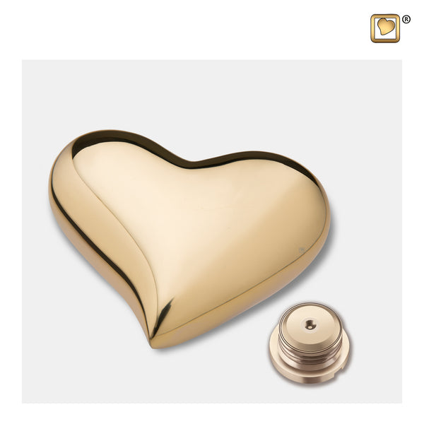 Bright Gold (Keepsake Heart) Urn