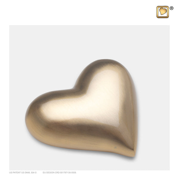 Brushed Gold (Keepsake Heart) Urn