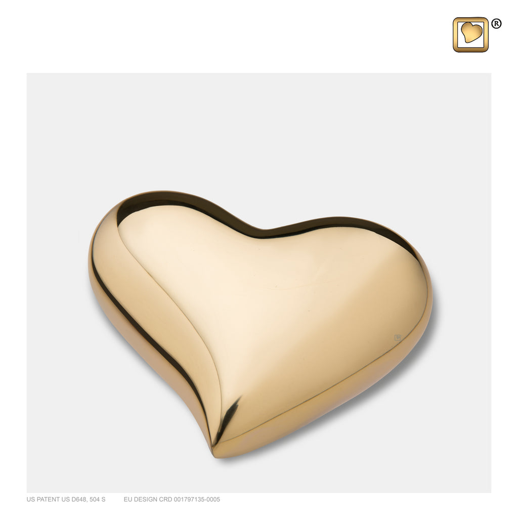 Bright Gold (Keepsake Heart) Urn