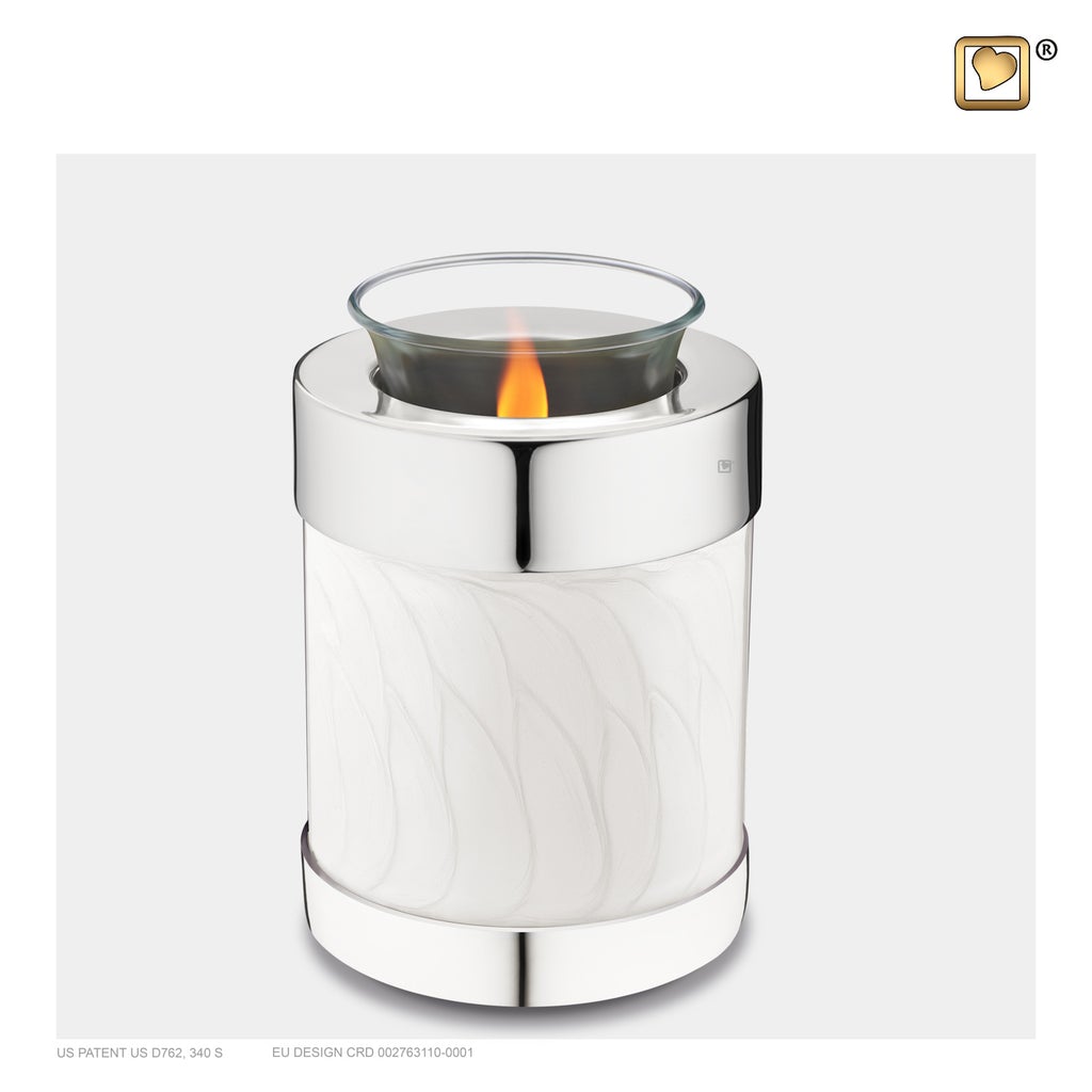 Pearl Silver Tealight Urn