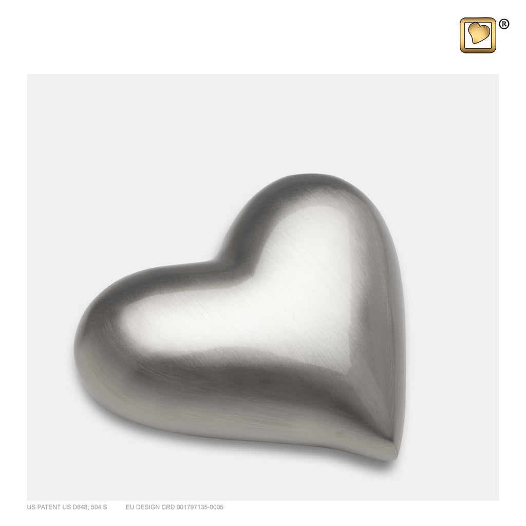 Brushed Pewter (Keepsake Heart) Urn