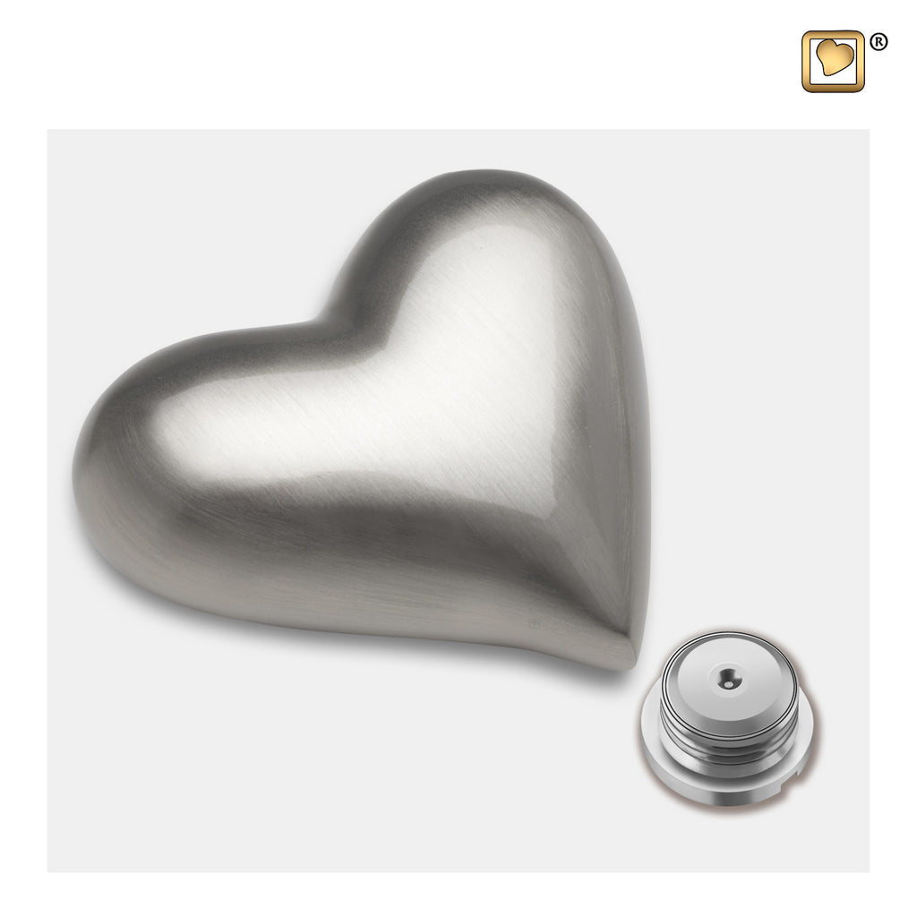 Brushed Pewter (Keepsake Heart) Urn