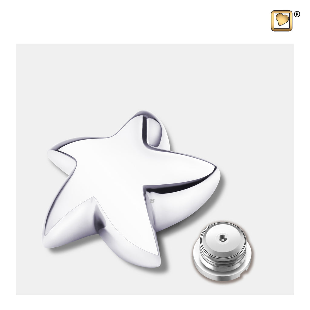 Bright Silver (Keepsake Star) Urn